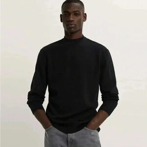 Zara black men’s wool blend sweater Large 4566/301